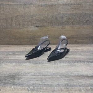 Dolce Vita Pamla Croc Embossed Slingback Flats Women's Size 6.5
